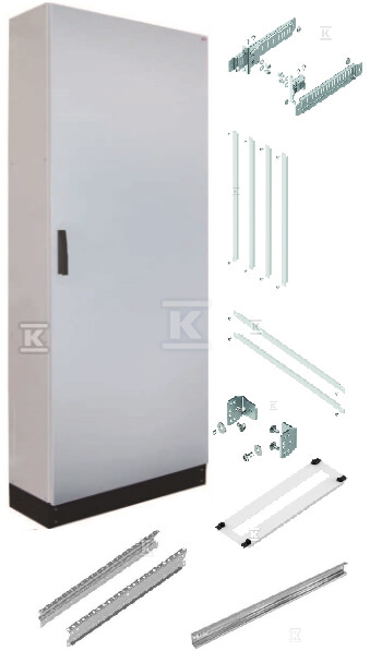 Obudowa stojąca HXS300 3-12 PH1 IP65 kl.I (800x1850x300) cokół 100mm z wyposażeniem na 432 moduły DMA959