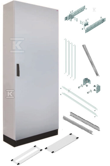 Obudowa stojąca HXS300 3-12 PH1 IP65 kl.I (800x1850x300) cokół 100mm z wyposażeniem na 360 modułów DMA962