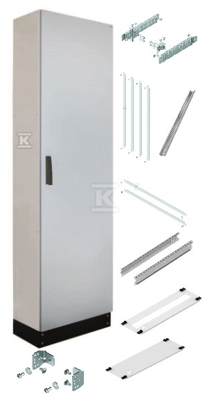 Obudowa stojąca HXS300 2-12 PH1 IP65 kl.I (550x1850x300) cokół 100mm z wyposażeniem na 240 modułów DMA961 - obrazek 1