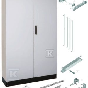 Obudowa stojąca HXS300 4-12 PH1 IP55 kl.I (1050x1850x300) cokół 100mm z wyposażeniem na 572 moduły DMA960 Obudowa stojąca HXS300 4-12 PH1 IP55 kl.I (1050x1850x300) cokół 100mm z wyposażeniem na 572 moduły DMA960