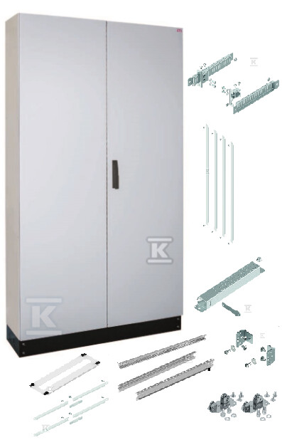 Obudowa stojąca HXS300 4-12 PH1 IP55 kl.I (1050x1850x300) cokół 100mm z wyposażeniem na 572 moduły DMA960