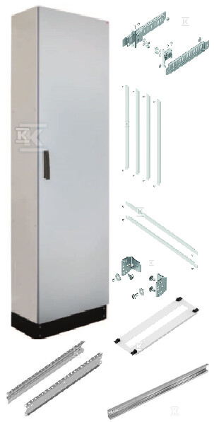 Obudowa stojąca HXS300 2-12 PH1 IP65 kl.I (550x1850x300) cokół 100mm z wyposażeniem na 288 modułów DMA964