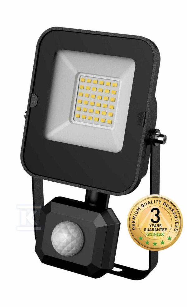 Projektor / naświetlacz LED z czujnikiem ruchu PIR – ALFA PIR SMD 20W CW 2200/2700lm GXLR052