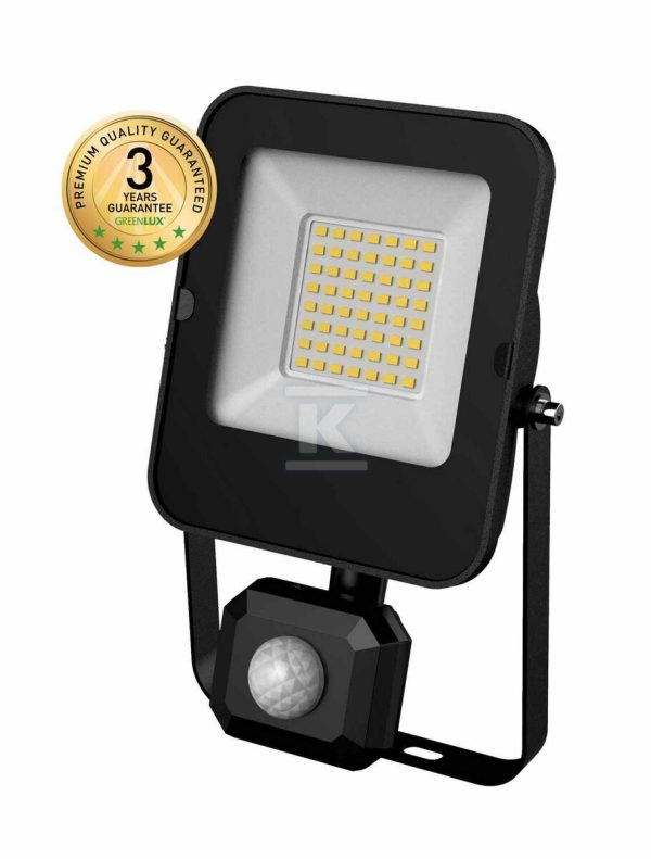 Projektor / naświetlacz LED z czujnikiem ruchu PIR – ALFA PIR SMD 30W NW 3350/4100lm GXLR055