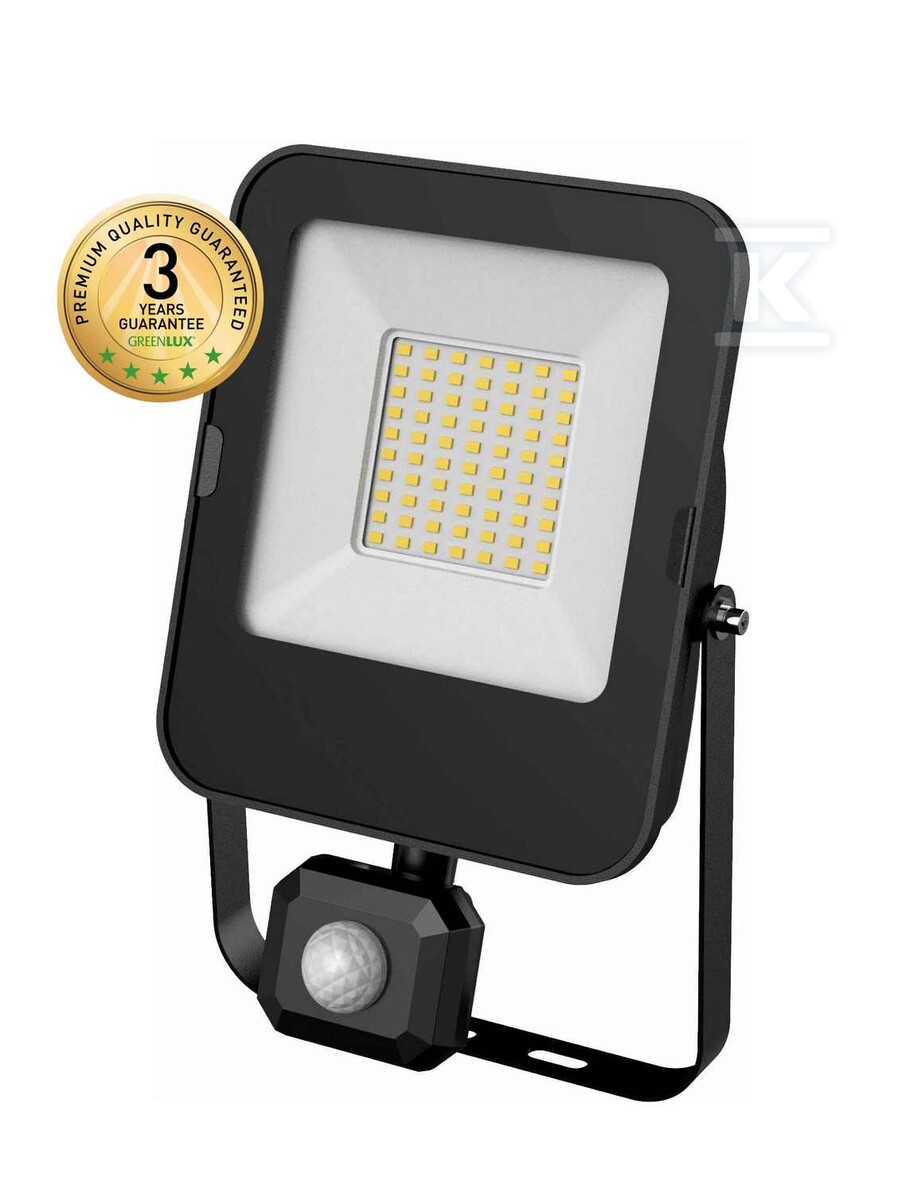 Projektor / naświetlacz LED z czujnikiem ruchu PIR - ALFA PIR SMD 50W CW 5600/6800lm GXLR056 - obrazek 1