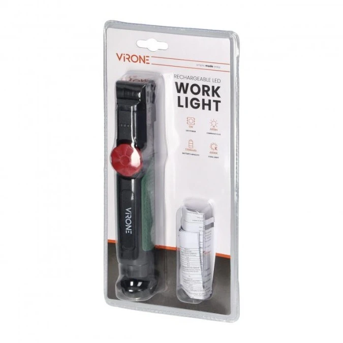 Latarka warsztatowa LED COB 5W, 600lm, 1500mAh, składana,WL‑13 - obrazek 2