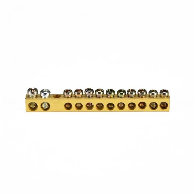 Listwa zaciskowa 12‑torowa, mosiężna 101.006.012 HOROZ ELECTRIC - obrazek 1