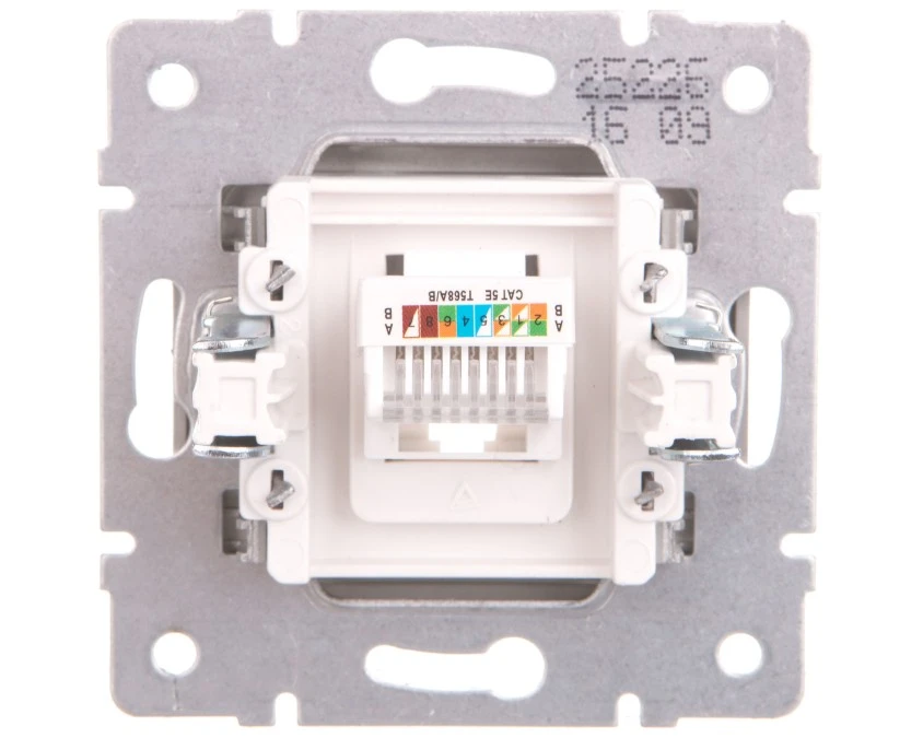 LOGI Gniazdo komputerowe pojedyncze (RJ45Cat 5e Jack) Srebrny 25226 - obrazek 2