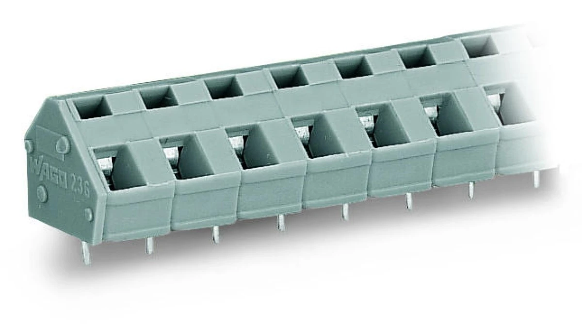Listwa zaciskowa do płytek drukowanych 7‑biegunowa szara raster 7,5/7,62mm 236‑207 /20szt./ - obrazek 1
