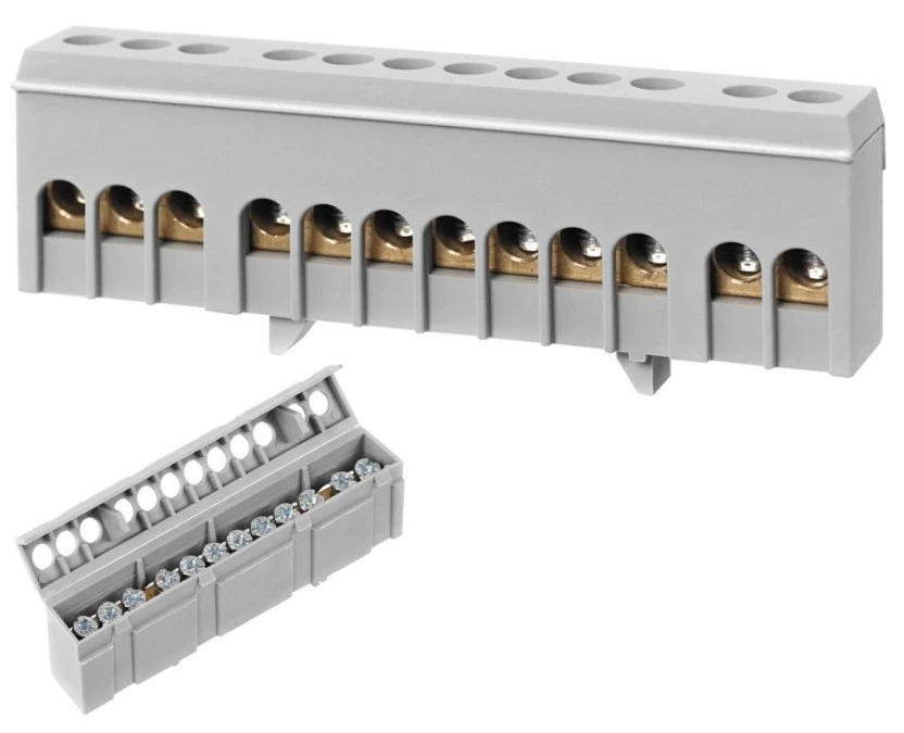 Listwa zaciskowa 12‑polowa 1‑16mm2 szara LZMI‑W12 - obrazek 3