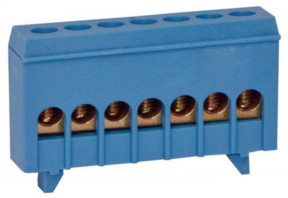 Listwa zaciskowa 7‑polowa 1‑16mm2 niebieska LZMI‑B7 - obrazek 1