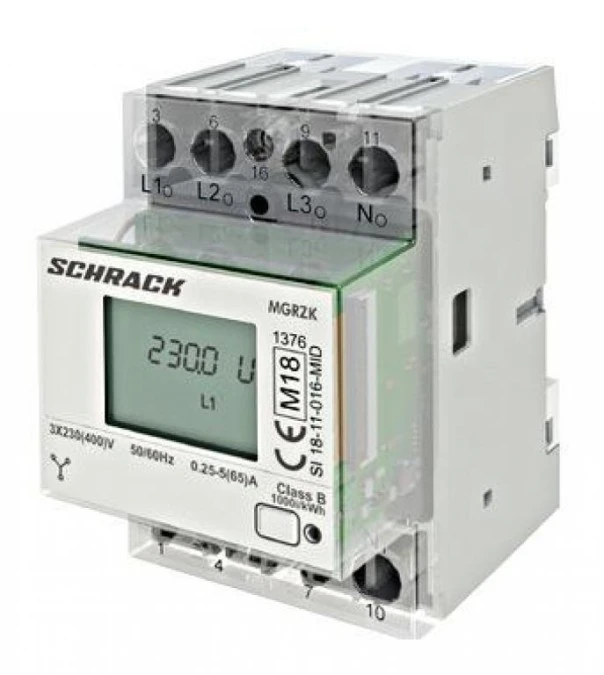 Licznik energii mod., 4‑przew., bezpośr. 65A, MID, M‑Bus - obrazek 1