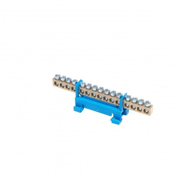 Listwa zaciskowa na szynę N15 neutralna 15‑torowa 16mm² 400V AC 63A niebieska 81702003 - obrazek 1