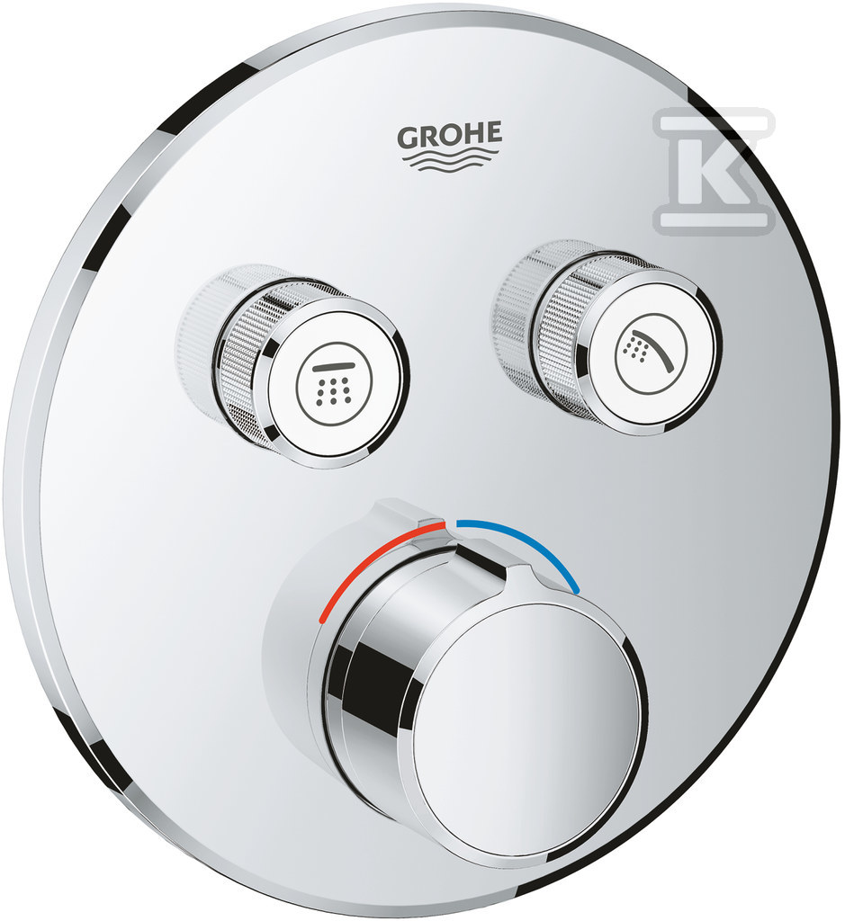 Bateria podtynkowa SmartControl do obsługi dwóch wyjść wody, do montażu gotowego z Rapido SmartBox (3560000) 29145000 - obrazek 1