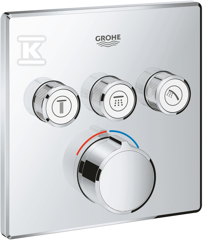 Bateria podtynkowa SmartControl do obsługi trzech wyjść wody, do montażu gotowego z Rapido SmartBox (3560000) 29149000 - obrazek 1