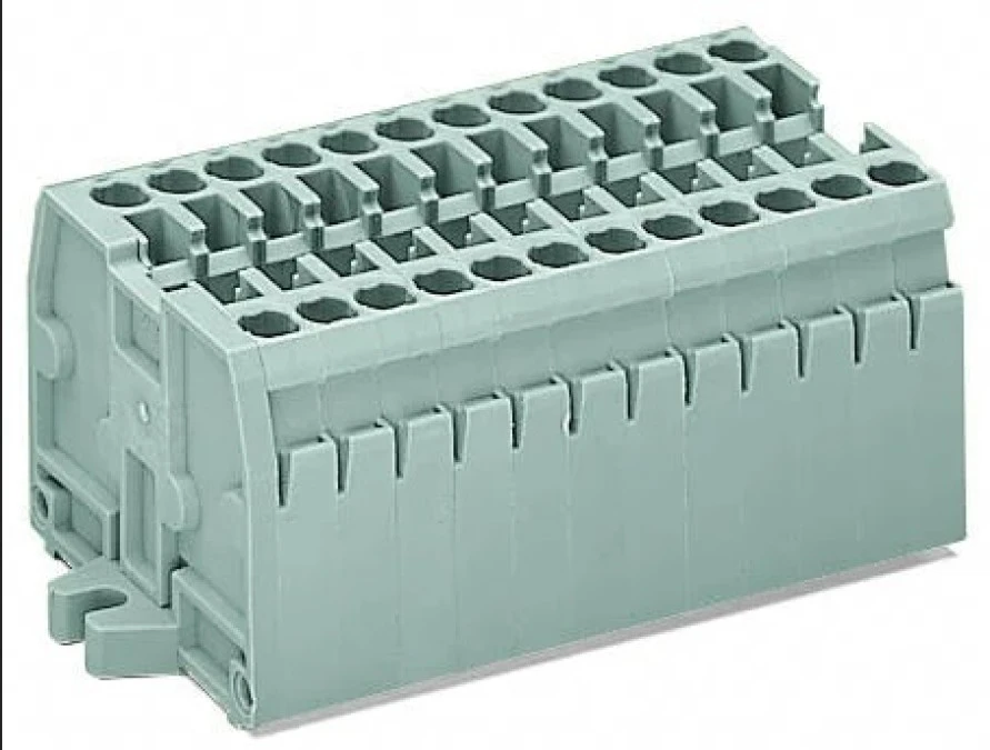 Listwa zaciskowa 2‑przewodowa 2,5mm2 11‑torowa jasnoszara mocowanie śrubowe 869‑141 /25szt./ - obrazek 1
