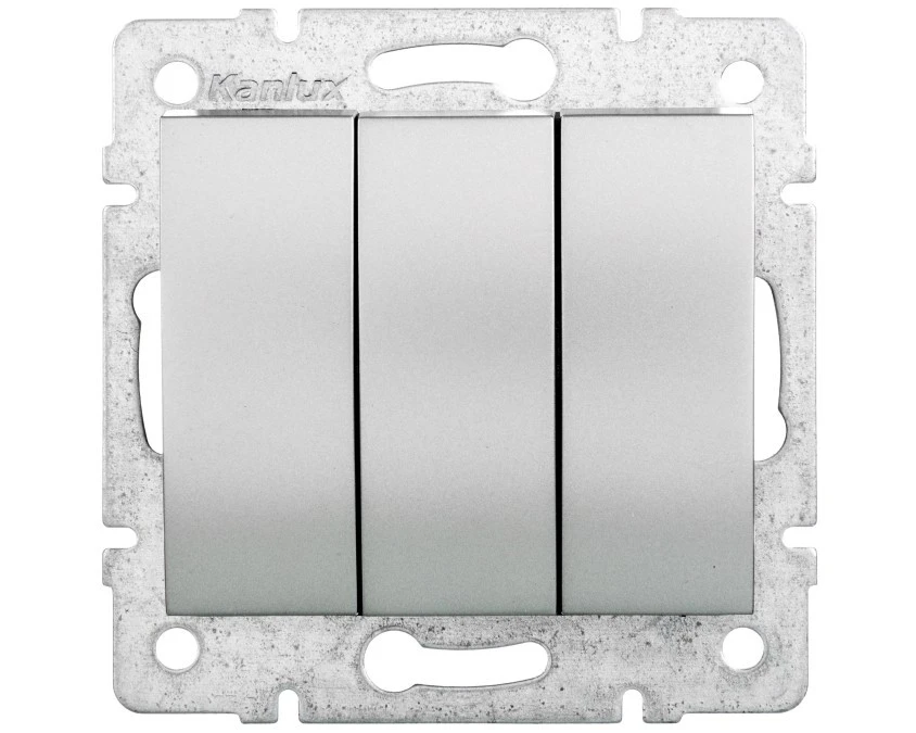 LOGI Łącznik potrójny śrubowy 10AX 250V srebrny 021090143 25195 - obrazek 1