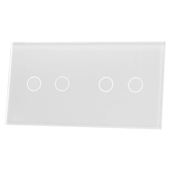 Livolo BIAŁY PANEL SZKLANY 2+2 Livolo 7022‑61 - obrazek 1