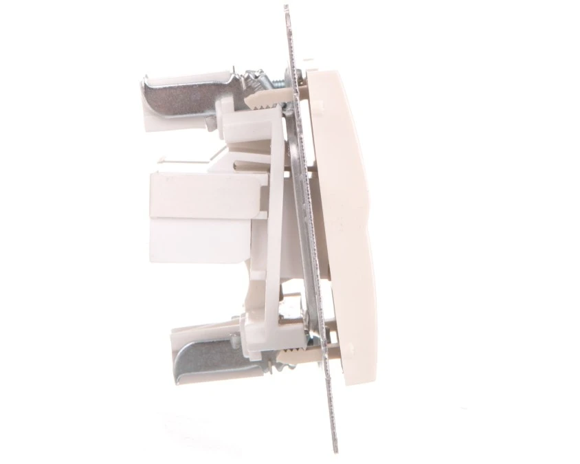 LOGI Gniazdo komputerowe (2x RJ45Cat 6 Jack) niezależne Kremowy 25170 - obrazek 3