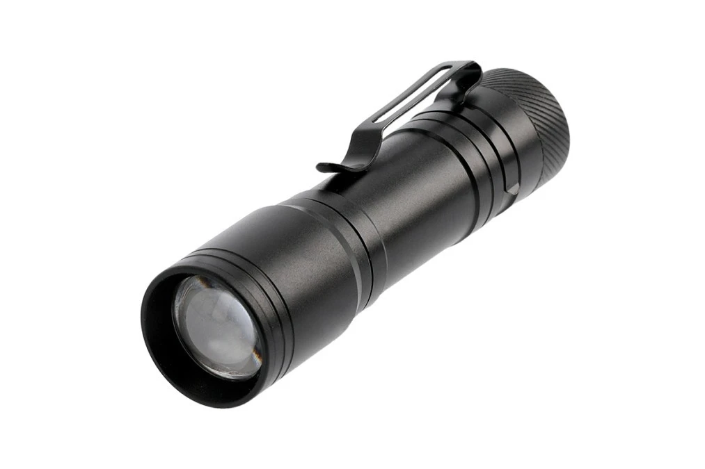 Latarka LED 3W 200lm 6400K zasięg do 250m IP44 1xAA(bez baterii) czarna LT‑LB3WT4‑60 - obrazek 1