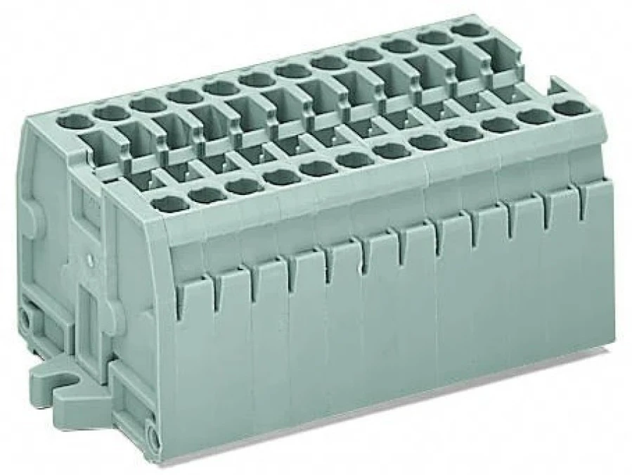 Listwa zaciskowa 2‑przewodowa 2,5mm2 12‑torowa jasnoszara mocowanie śrubowe 869‑142 /25szt./ - obrazek 1