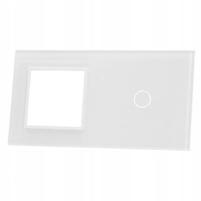 Livolo BIAŁY PANEL SZKLANY 1 + MIEJSCE NA GNIAZDO 701G‑61 - obrazek 1