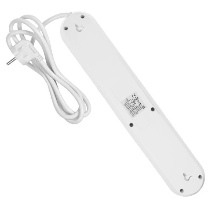 Listwa zasilająca Maclean, przedłużacz 5 gniazd + 3xUSB, 110‑240V AC 50/60Hz, 2.1A max 2500W, 1,5m, biała ,MCE395 W - obrazek 3
