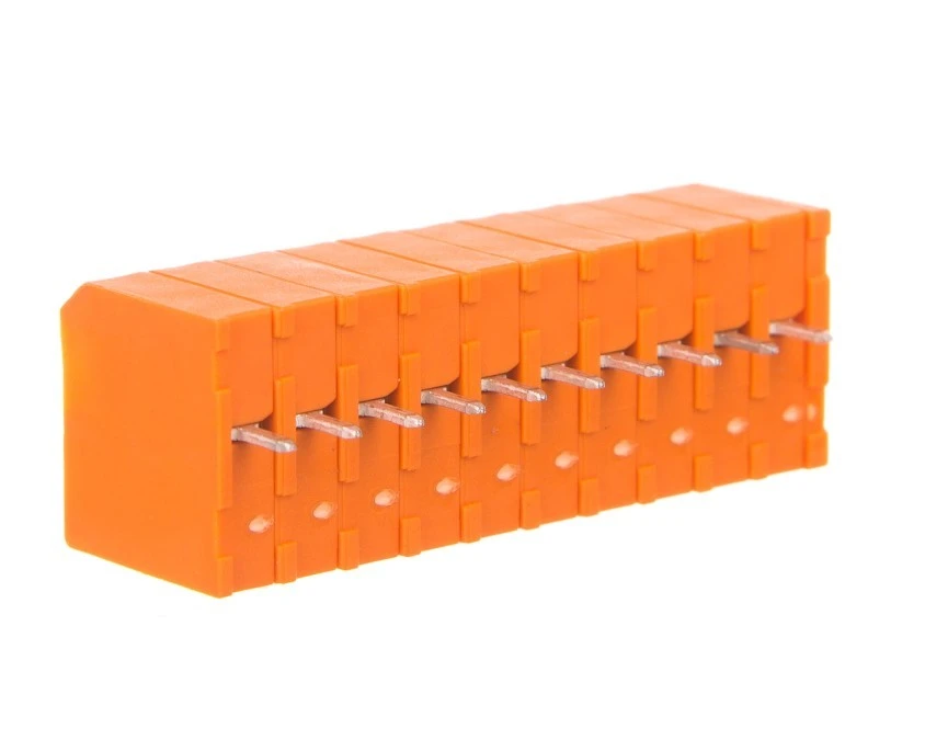 Listwa zaciskowa do płytek drukowanych 10‑biegunowa pomarańczowa raster 3,81mm 739‑340 /30szt./ - obrazek 1