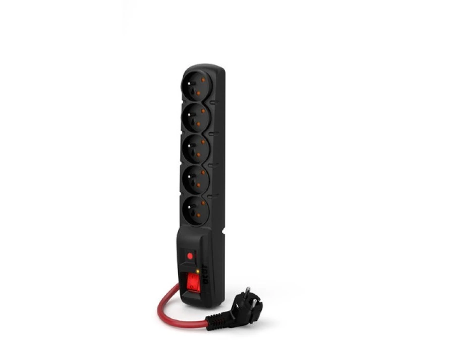 LISTWA ZASILAJĄCA ACAR F5 POWER 1.5M 5X 230V PL CZARNA 16A - obrazek 1