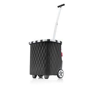 reisenthel Carrycruiser przenośny wózek na zakupy ze stabilną aluminiową ramą, paskiem ramię i wyjmowaną kieszenią wewnętrzną z siatki wykonany wodoodpornego materiału, Rhombus Black, l, Boho reisenthel Carrycruiser przenośny wózek na zakupy ze stabilną aluminiową ramą, paskiem ramię i wyjmowaną kieszenią wewnętrzną z siatki wykonany wodoodpornego materiału, Rhombus Black, l, Boho