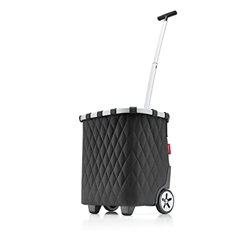 reisenthel Carrycruiser przenośny wózek na zakupy ze stabilną aluminiową ramą, paskiem ramię i wyjmowaną kieszenią wewnętrzną z siatki wykonany wodoodpornego materiału, Rhombus Black, l, Boho reisenthel Carrycruiser przenośny wózek na zakupy ze stabilną aluminiową ramą, paskiem ramię i wyjmowaną kieszenią wewnętrzną z siatki wykonany wodoodpornego materiału, Rhombus Black, l, Boho
