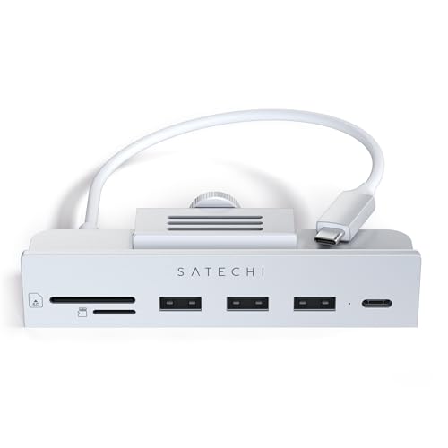 Satechi Clamp Hub USB-C do iMac 24" 2021 - Micro/SD Czytnik, Srebrny - obrazek 1