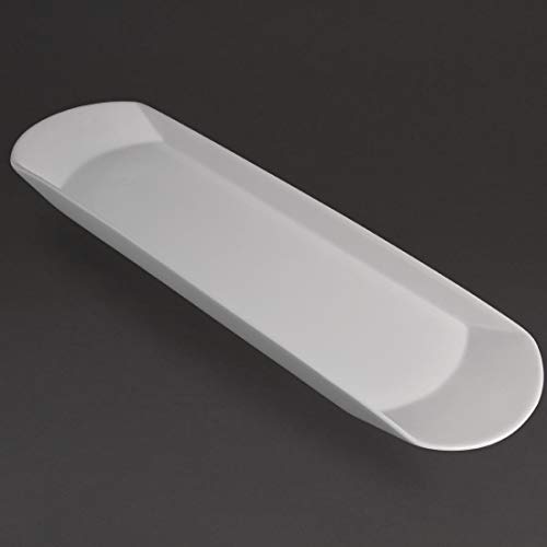 Olympia Gondola talerz 650 x 190 mm porcelanowa biała taca do serwowania bezpieczna w zamrażarce - obrazek 1