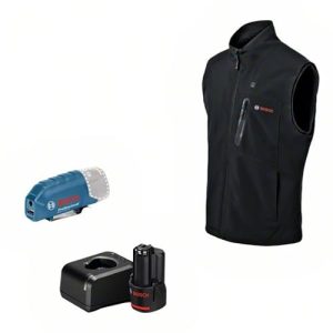 Bosch Professional Ogrzewana Kamizelka GHV 12 + 18 V XA (Zestaw z Adapterem USB GAA 21, Akumulatorem GBA 2,0 Ah, Ładowarką GAL 20, w Kartonie) Bosch Professional Ogrzewana Kamizelka GHV 12 + 18 V XA (Zestaw z Adapterem USB GAA 21, Akumulatorem GBA 2,0 Ah, Ładowarką GAL 20, w Kartonie)