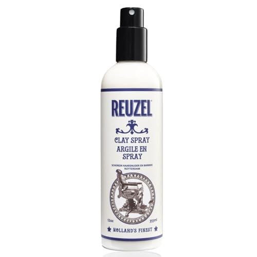 Reuzel Clay Hairspray For Men Fragrance Free Helps Control Frizz Adds Texture And Definition Achieve Dry, Gritty, Lived In Look Flexible Hold Suitable All Hair Types 12 Oz - obrazek 1