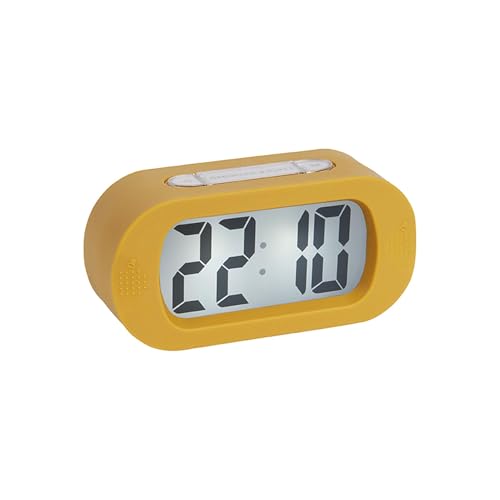 Karlsson KA5753YE cyfrowy budzik LCD Gummy ABS gumowany żółty Ochra H7 x 5 14 cm - obrazek 1