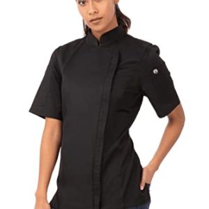 Chef Works Springfield Damska koszula kucharska, Czarny, S Chef Works Springfield Damska koszula kucharska, Czarny, S