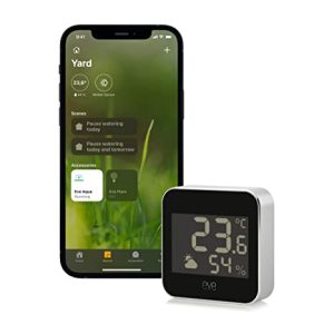 Eve weather Connected Station wit Apple HomeKit technology for tracking temperature, humidity & barometric pressure, trend, IPX4 water resistance, display, Bluetooth, Thread Eve weather Connected Station wit Apple HomeKit technology for tracking temperature, humidity & barometric pressure, trend, IPX4 water resistance, display, Bluetooth, Thread