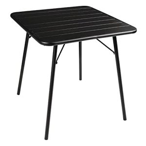 Bolero CF-MT-E030 czarny kwadratowy stalowy stół, 700 mm, Bolero CF-MT-E030 czarny kwadratowy stalowy stół, 700 mm,
