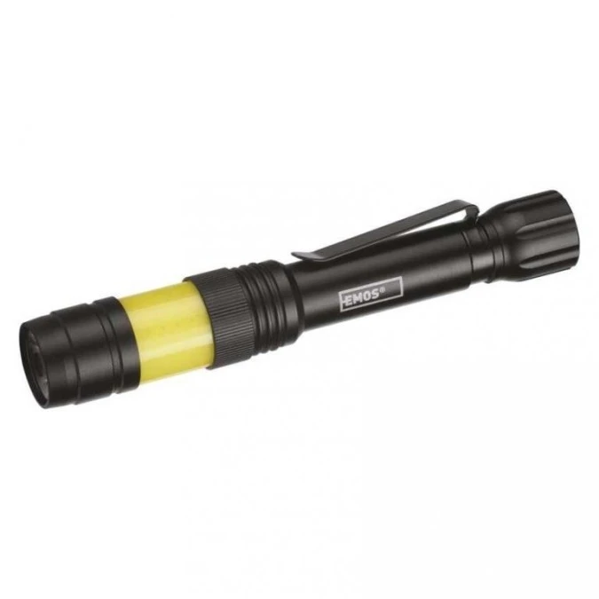 Latarka metalowa LED COB 360 180 lm 2× AA P3112 - obrazek 2