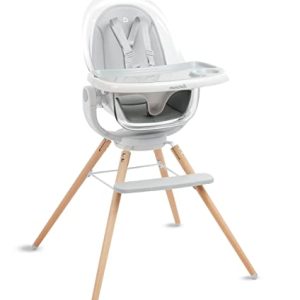 Munchkin 360 Cloud Baby High Chair with Clear Seat and Swivel White