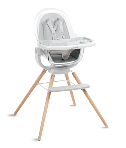 Munchkin 360 Cloud Baby High Chair with Clear Seat and Swivel White