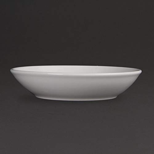 6 x głębokie talerze serwisowe Olympia białe, 200 mm porcelana witryna