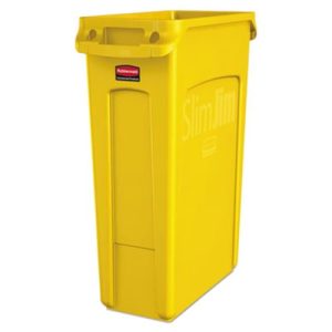 Produkty komercyjne Rubbermaid 1956188 wentylowane cienkie Jim pojemnik na śmieci odbiornik, 87 litrów, żółty Produkty komercyjne Rubbermaid 1956188 wentylowane cienkie Jim pojemnik na śmieci odbiornik, 87 litrów, żółty