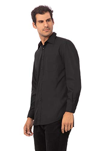Uniform Works A798-S Unisex koszulka z długim rękawem, czarna Uniform Works A798-S Unisex koszulka z długim rękawem, czarna