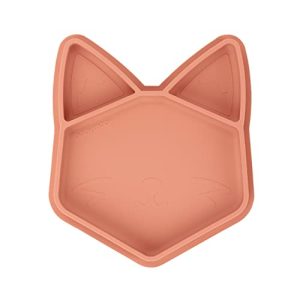 Babymoov ISY talerz terakotowy lis silikonowa płytka dzielona Babymoov ISY talerz terakotowy lis silikonowa płytka dzielona