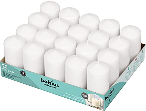 Świece Pieńkowe Bolsius 100/48Mm Białe 20 Sztuk - obrazek 1