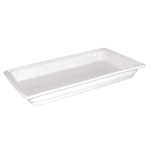 Olympia Whiteware 1/1 pełny rozmiar Gastronorm 540 x 330 65 mm porcelanowe naczynie - obrazek 1