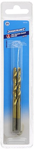 Silverline 509102 HSS Wiertła powlekane tytanem, 2 szt., 6,0 mm