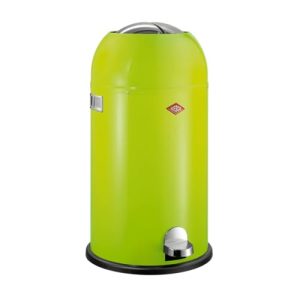 Wesco Kickmaster pojemnik na odpady w kolorze limonkowej, malowana proszkowo blacha stalowa, wbudowany amortyzator, pojemność 33 l, duży wrzut Wesco Kickmaster pojemnik na odpady w kolorze limonkowej, malowana proszkowo blacha stalowa, wbudowany amortyzator, pojemność 33 l, duży wrzut